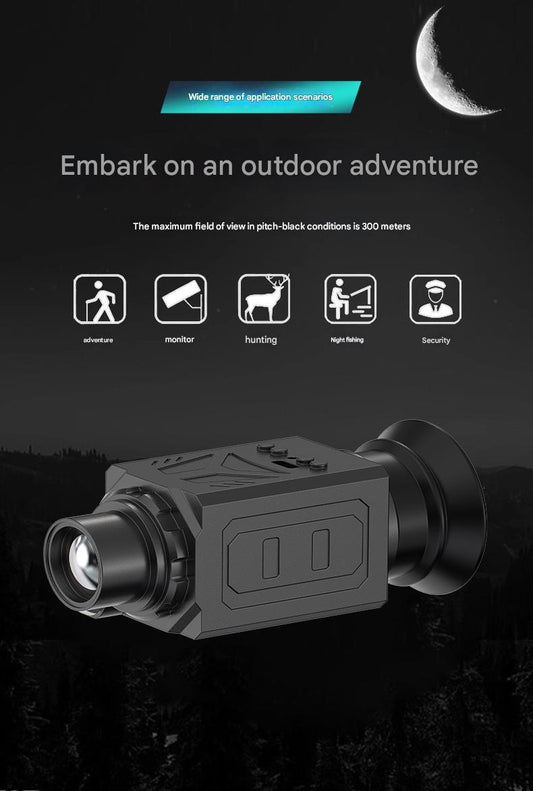 HP28 High-definition wide-angle night vision device with long-distance and long-endurance monitoring, large capacity, dual-use, multi-fold zoom, video recording and photography