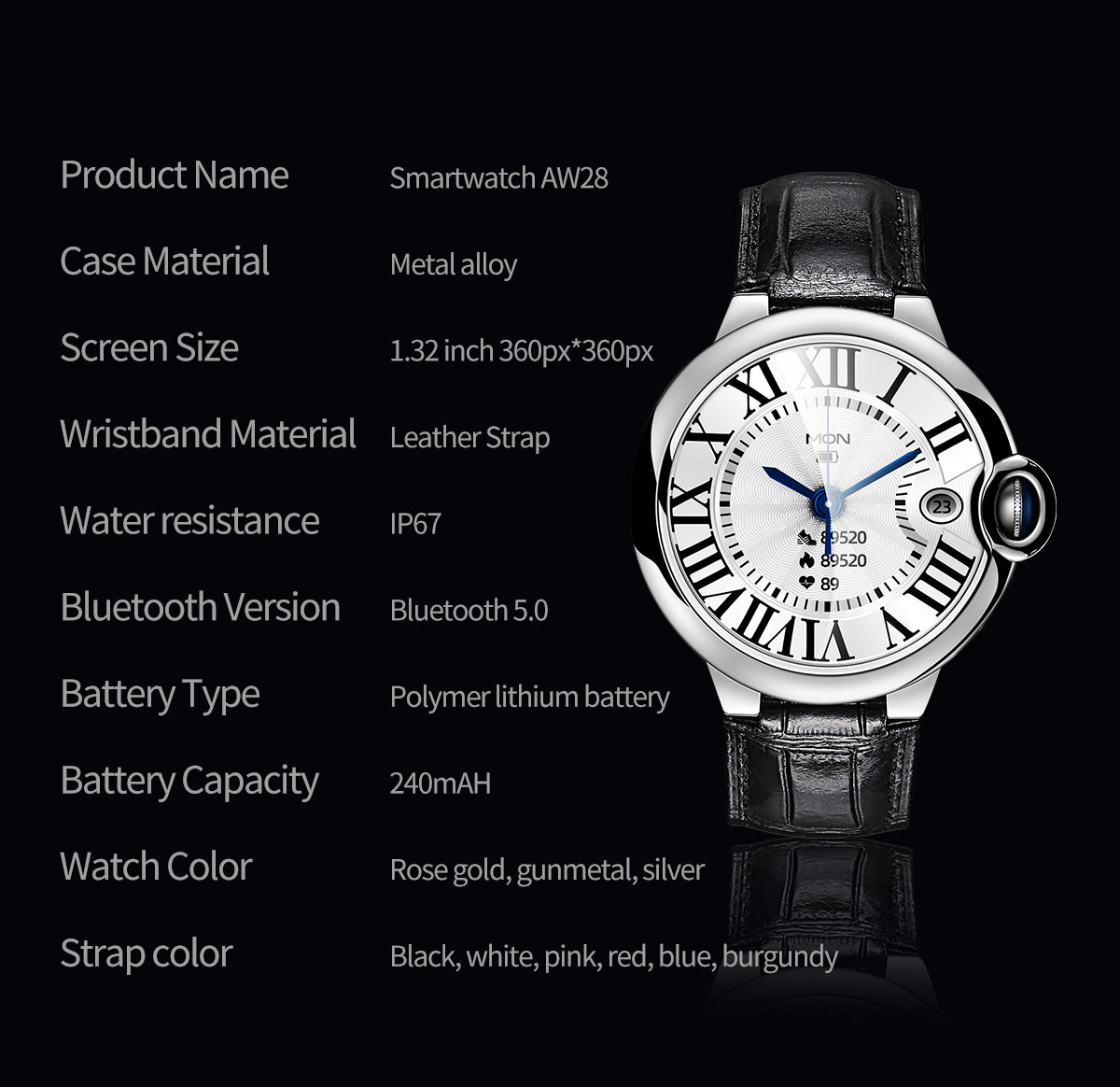 HP06 Bluetooth call Heart rate monitoring,step counting,music playback