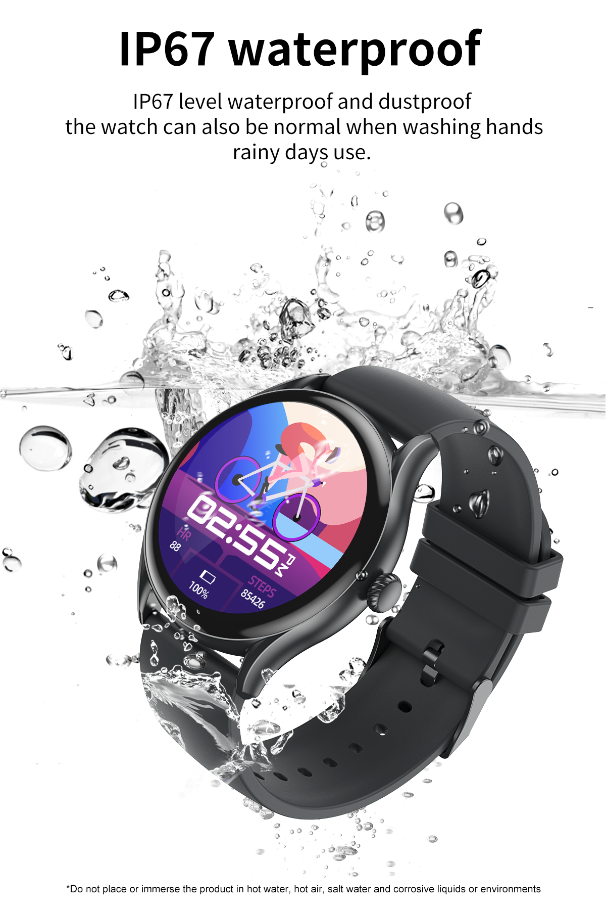 HP05 Bluetooth call Heart rate monitoring,step counting,music playback