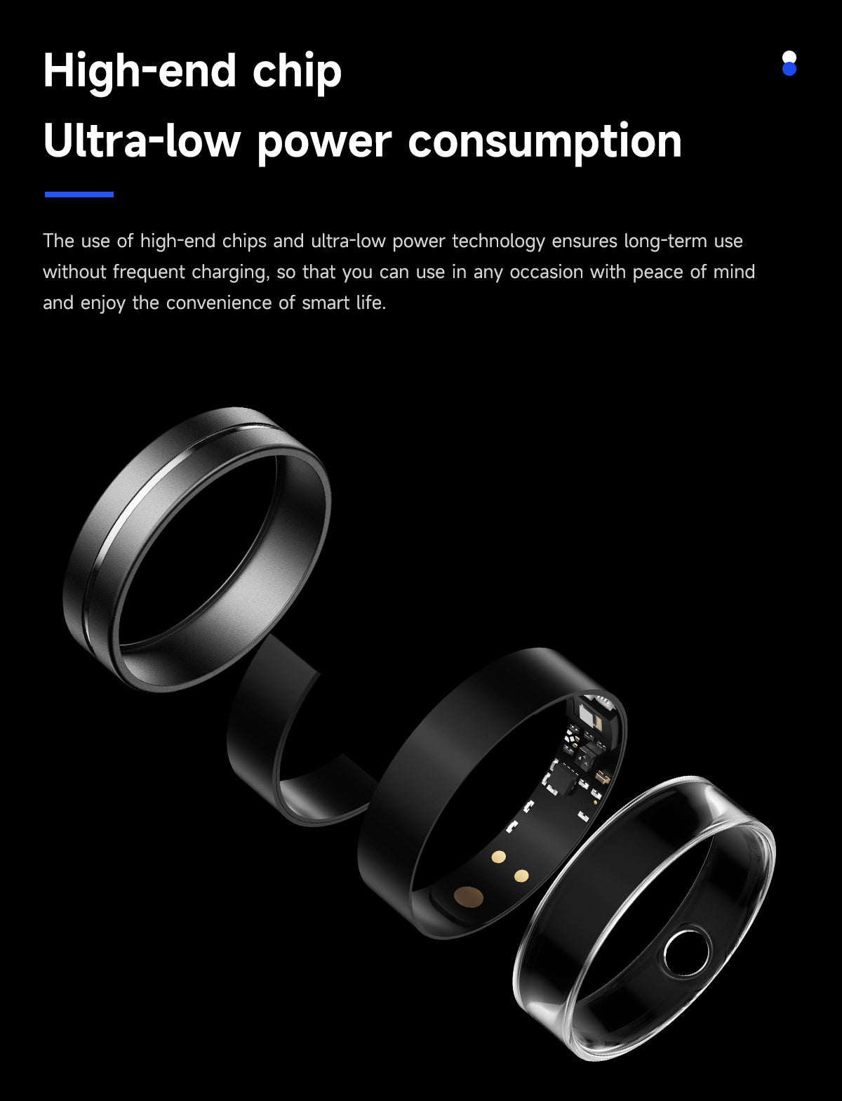 HP55 Smart Ring ,Exquisite stainless steel,Heart Rate Monitoring, Blood Oxygen Monitoring, Blood Pressure Monitoring, Step Counting, Exercise, Remote Care