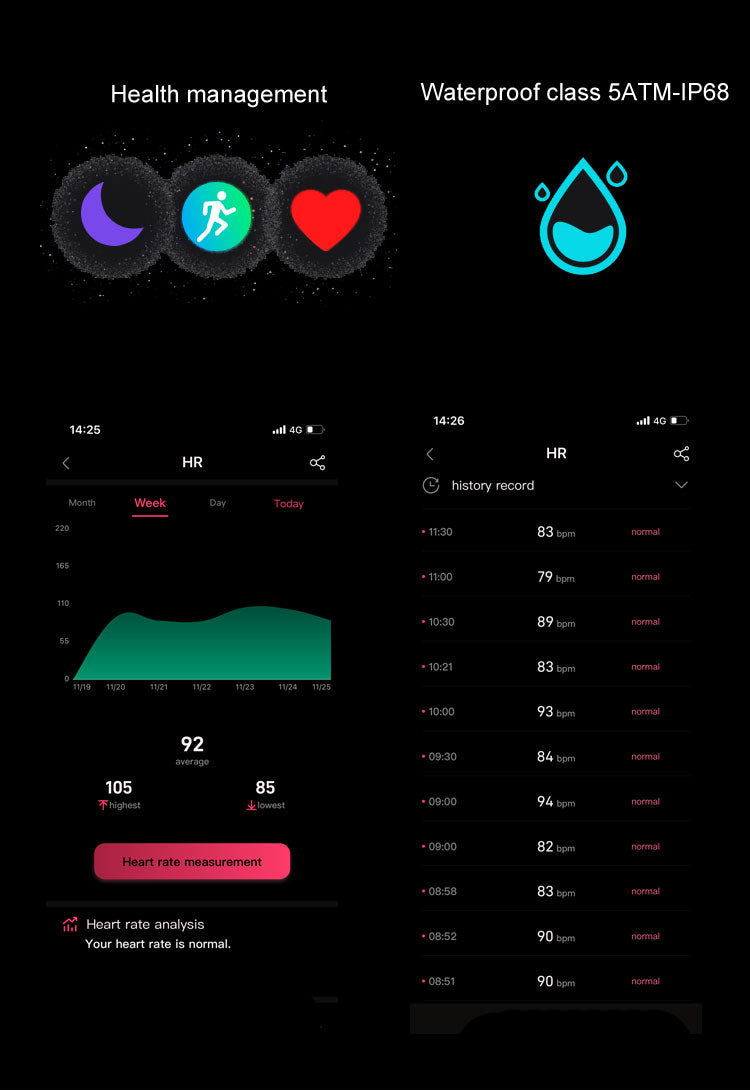 HP56 Smart Ring ,Exquisite stainless steel,Heart Rate Monitoring, Blood Oxygen Monitoring, Blood Pressure Monitoring, Step Counting, Exercise, Remote Care