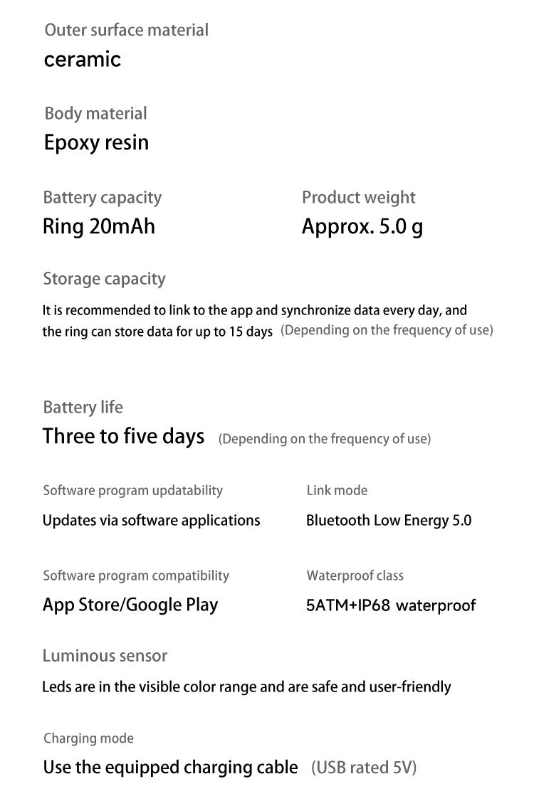 HP56 Smart Ring ,Exquisite stainless steel,Heart Rate Monitoring, Blood Oxygen Monitoring, Blood Pressure Monitoring, Step Counting, Exercise, Remote Care