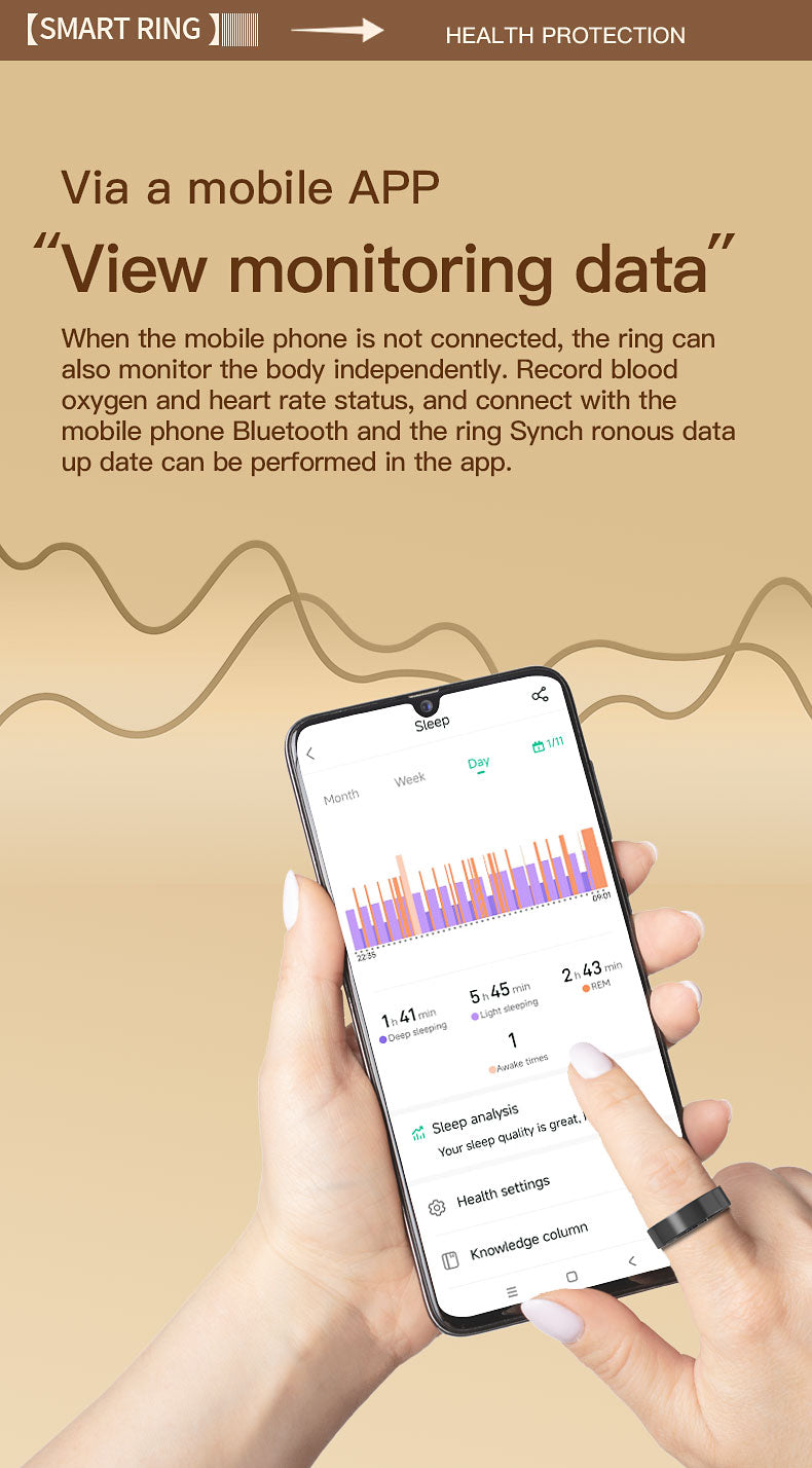 HP51 Smart Ring ,Exquisite stainless steel,Heart Rate Monitoring, Blood Oxygen Monitoring, Blood Pressure Monitoring, Step Counting, Exercise, Remote Care