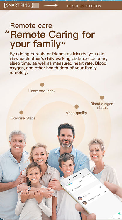 HP51 Smart Ring ,Exquisite stainless steel,Heart Rate Monitoring, Blood Oxygen Monitoring, Blood Pressure Monitoring, Step Counting, Exercise, Remote Care